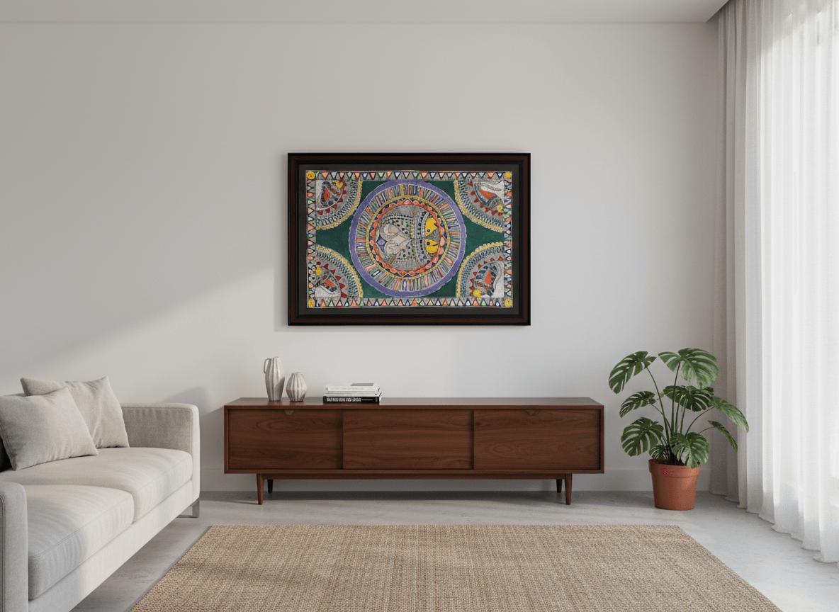 Vibrant Fish Mandala of Life