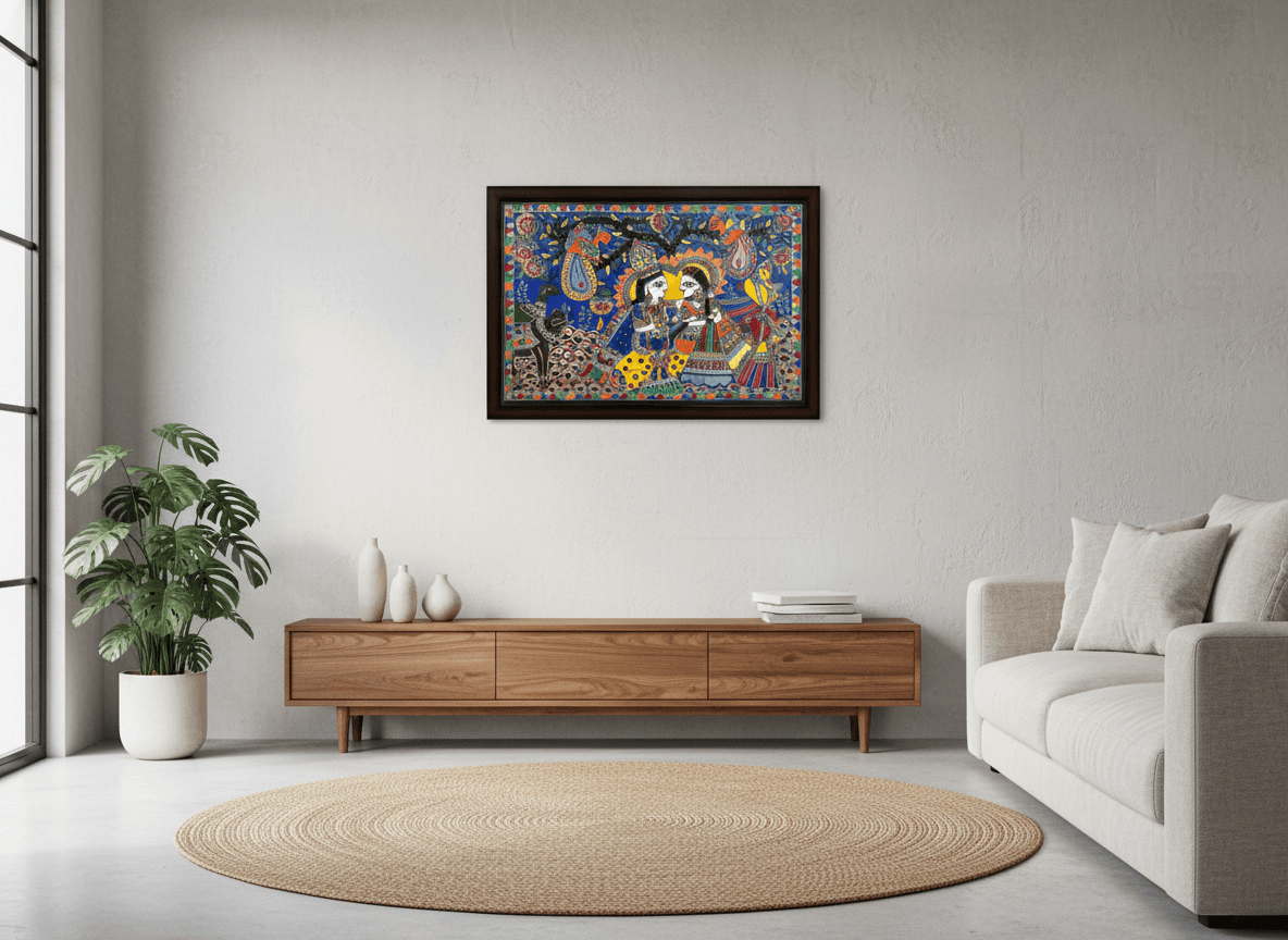 Eternal Love: Mithila's Vibrant Embrace — alternate view