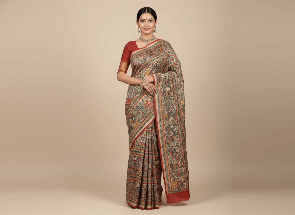 Mithila Devi Chitrakala Saree — alternate view